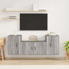 Graue TV-Schrank-Set Tiffanie (3-teilig, Sonoma Eiche)