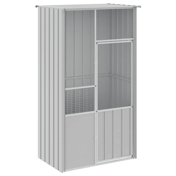 Grauer Vogelkäfig Ioasna 115x78x200cm (verzinkter Stahl)