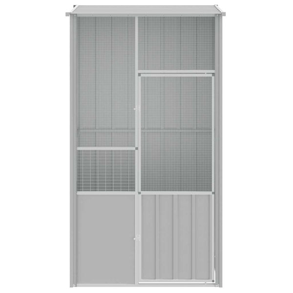 Grauer Vogelkäfig Ioasna 115x78x200cm (verzinkter Stahl)