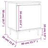 Grauer Nachttisch Tarapanel 40x30x50cm (Holz)