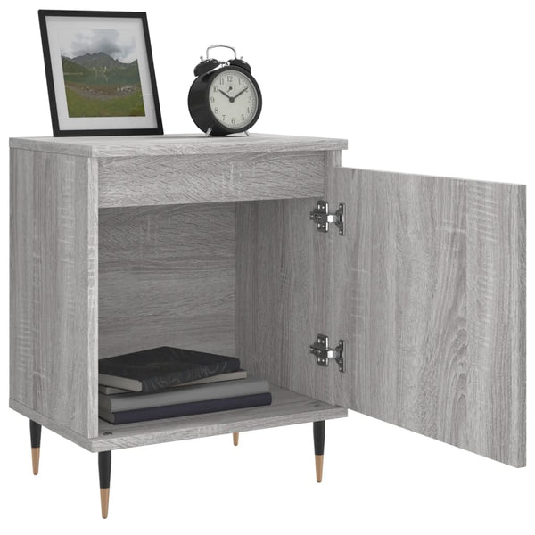 Grauer Nachttisch Tarapanel 40x30x50cm (Holz)
