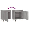 Grauer Nachttisch Tarapanel 40x30x50cm (Holz)