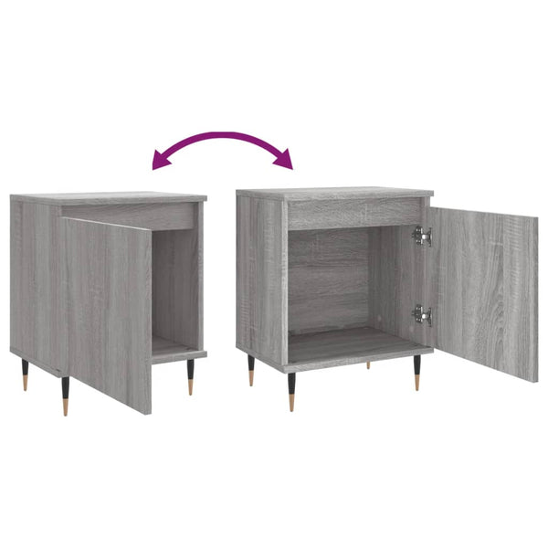 Grauer Nachttisch Tarapanel 40x30x50cm (Holz)