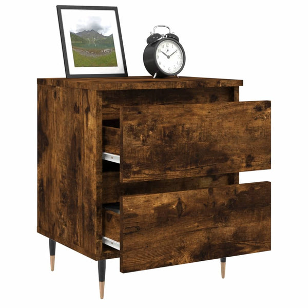 Nachttisch Kristyn Räuchereiche 40x35x50cm (Holz)