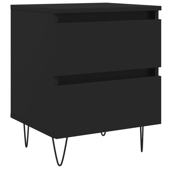 Schwarzer Nachttisch Deda 40x35x50cm (Holz)