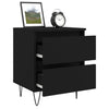 Schwarzer Nachttisch Deda 40x35x50cm (Holz)