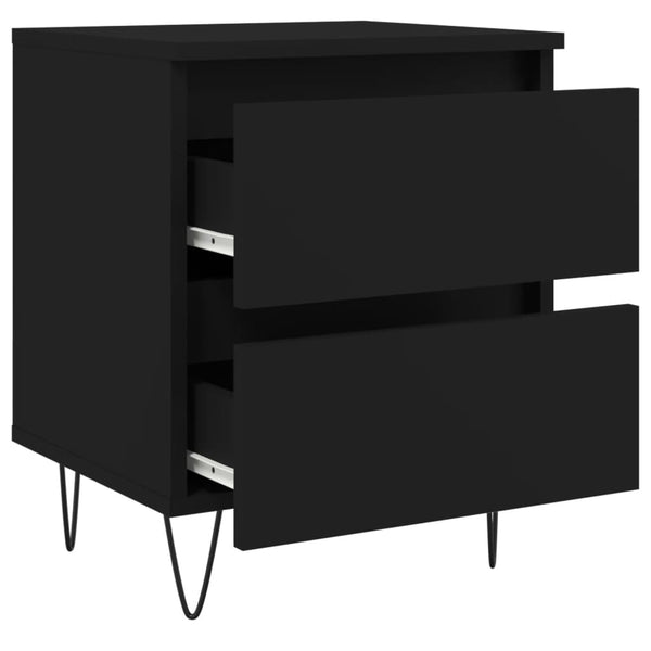 Schwarzer Nachttisch Deda 40x35x50cm (Holz)