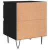 Schwarzer Nachttisch Deda 40x35x50cm (Holz)