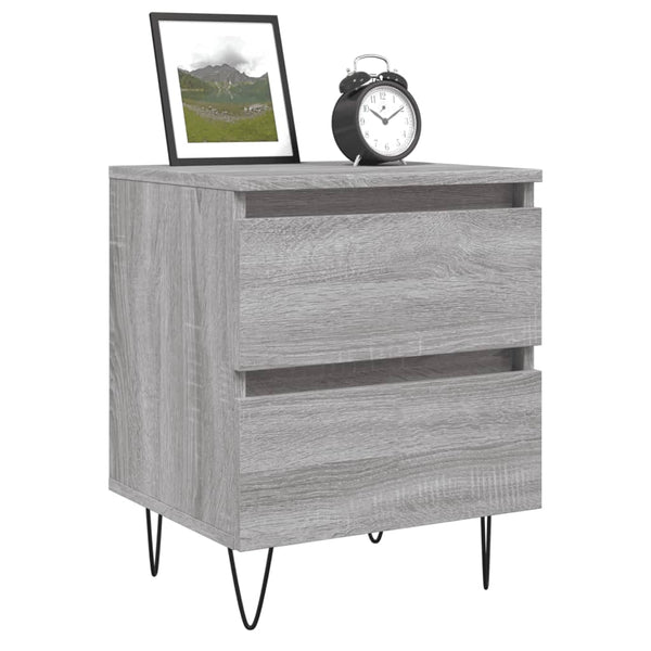 Grauer Nachttisch Deda 40x35x50cm (Holz)