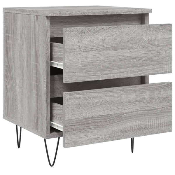 Grauer Nachttisch Deda 40x35x50cm (Holz)