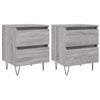 Graue Nachttische Deda 40x35x50cm (2 St. Sonoma Holz)