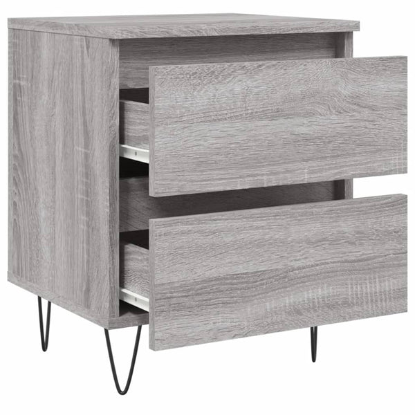 Graue Nachttische Deda 40x35x50cm (2 St. Sonoma Holz)