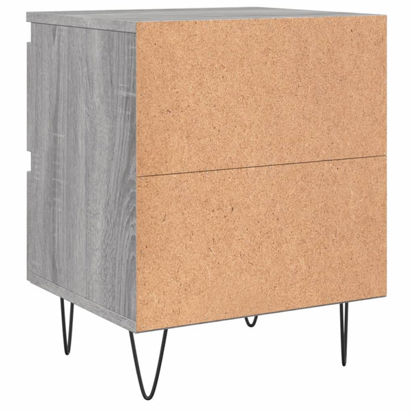 Graue Nachttische Deda 40x35x50cm (2 St. Sonoma Holz)