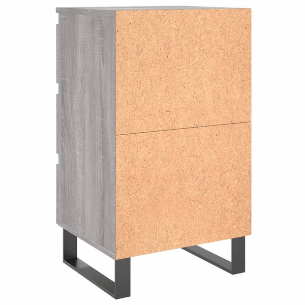Graue Nachttische Zabrius 40x35x69cm (2 Stück, Sonoma, Holz)