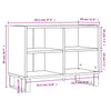 Graues TV-Möbel Imre 69,5x30x50cm (Holz)