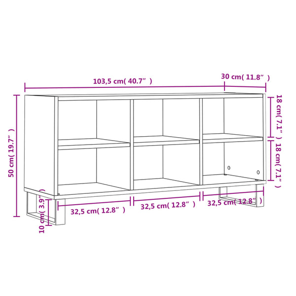 Savutammi tv-taso Veverite 103,5x30x50cm (puinen)