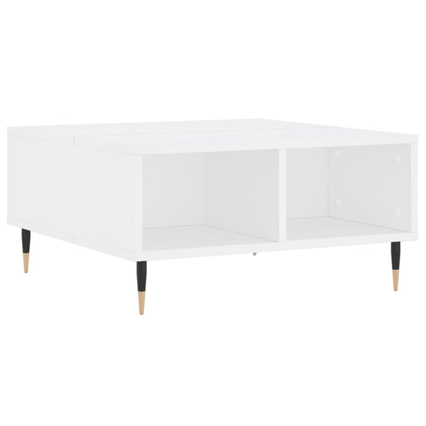 Valkoinen sohvapöytä Hardan 60x60x30cm (puinen)