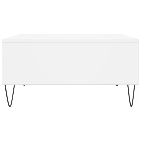 Weißer Couchtisch Menodor 60x60x30cm (Holz)