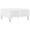 Weißer Couchtisch Menodor 60x60x30cm (Holz)