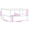 Weißer Couchtisch Menodor 60x60x30cm (Holz)