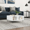 Weißer Couchtisch Menodor 60x60x30cm (Holz)
