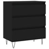 Schwarzes Sideboard Laurentina 60x35x70cm (Holz)