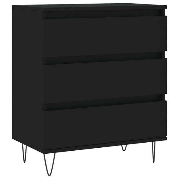 Schwarzes Sideboard Laurentina 60x35x70cm (Holz)
