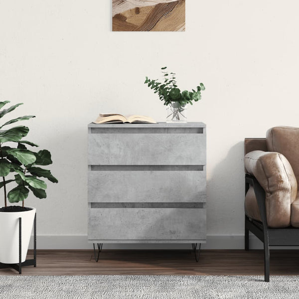 Betongraues Sideboard Laurentina 60x35x70cm (Holz)