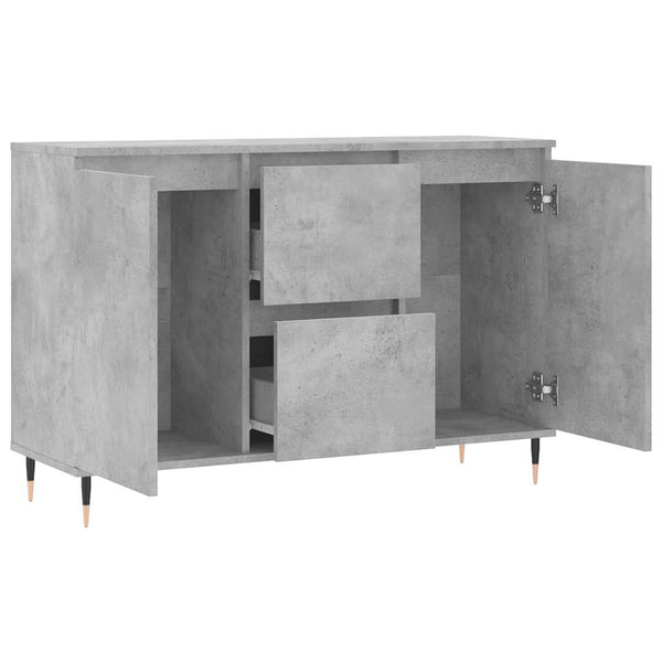 Sideboard aus Beton und Grau Mihailuc 104x35x70cm (Holz)