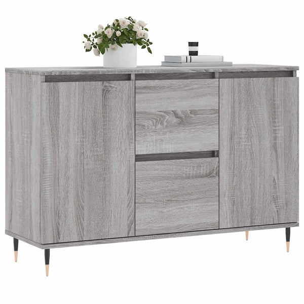 Graues Sideboard Mihailuc 104x35x70cm (Holz)