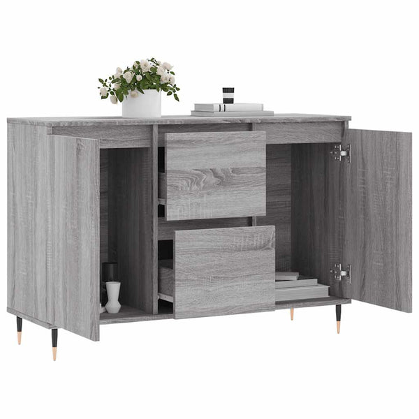 Graues Sideboard Mihailuc 104x35x70cm (Holz)