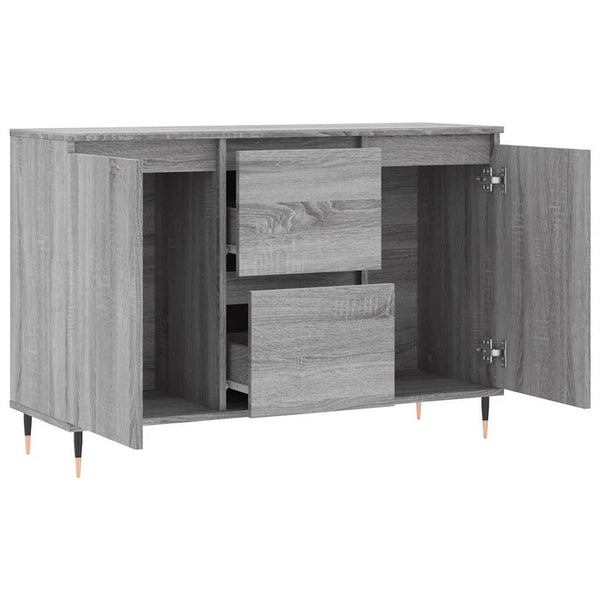 Graues Sideboard Mihailuc 104x35x70cm (Holz)