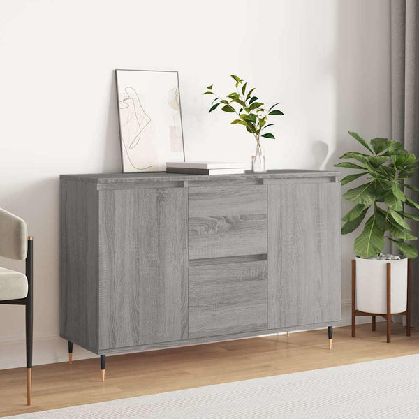 Graues Sideboard Mihailuc 104x35x70cm (Holz)