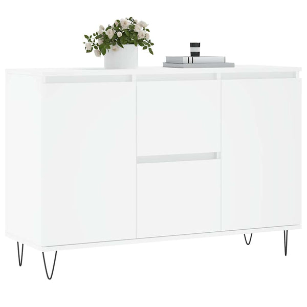 Weißes Sideboard Mehesz 104x35x70cm (Holz)