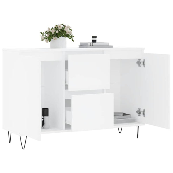 Weißes Sideboard Mehesz 104x35x70cm (Holz)
