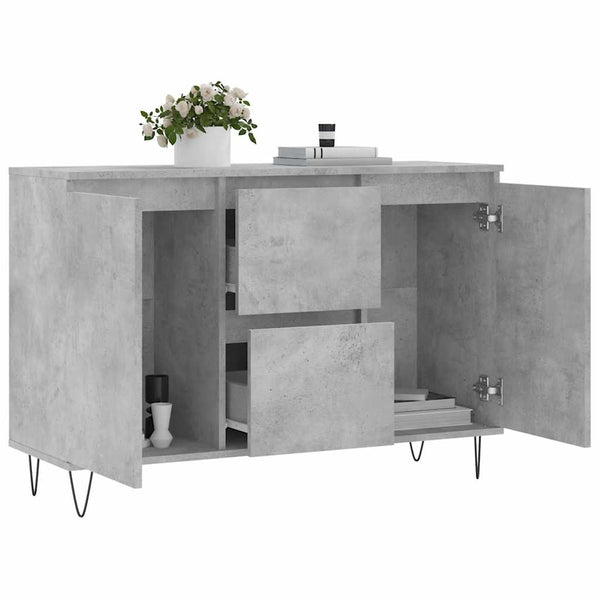 Sideboard Mehesz 104x35x70cm Betongrau (Holz)