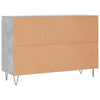 Sideboard Mehesz 104x35x70cm Betongrau (Holz)