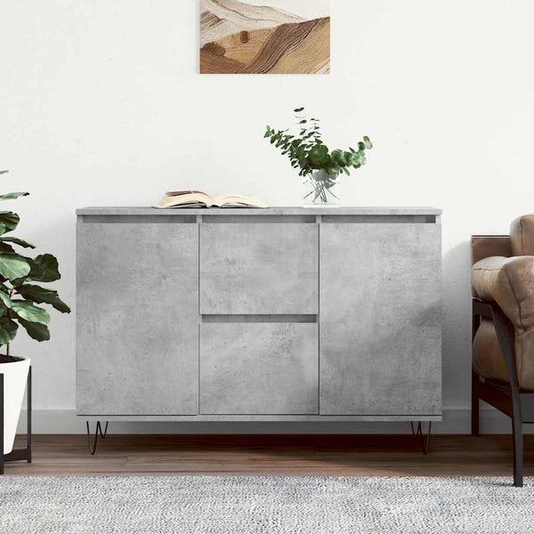 Sideboard Mehesz 104x35x70cm Betongrau (Holz)