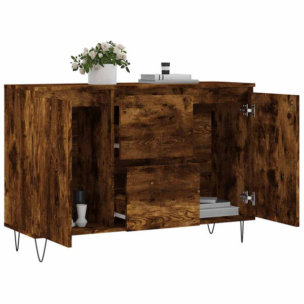 Sideboard geräucherte Eiche Mehesz 104x35x70cm (Holz)