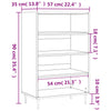 Weißer Schrank Vaima 57x35x90cm (Holz)