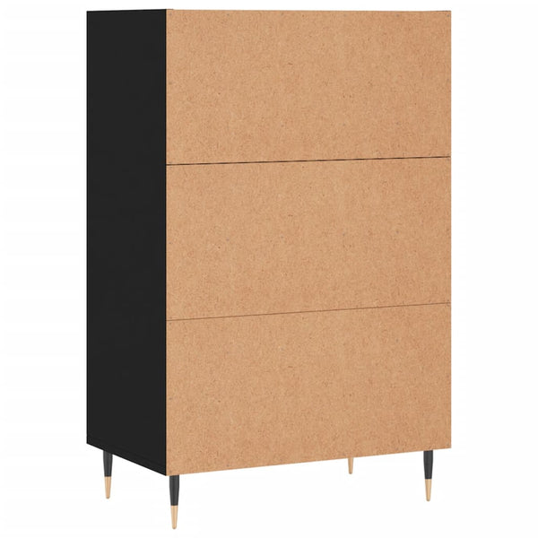 Schwarzer Schrank Vaiman 57x35x90cm (Holz)