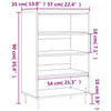 Schwarzer Schrank Vaiman 57x35x90cm (Holz)