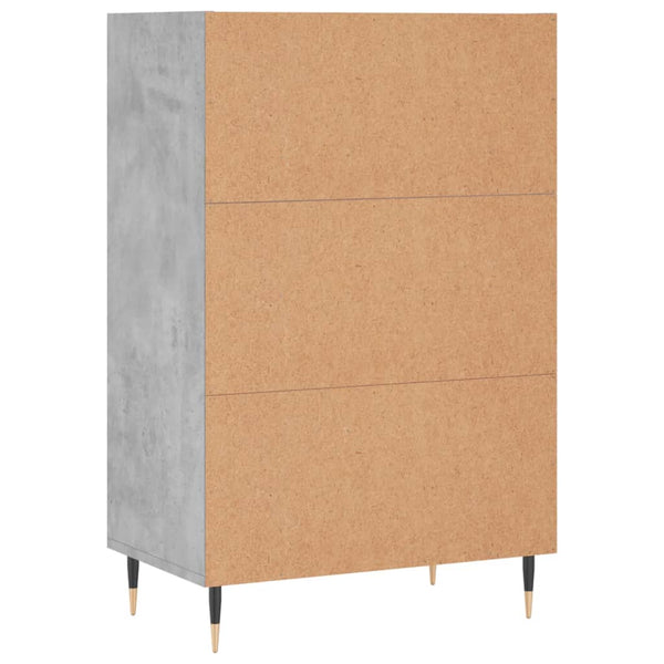 Betongrauer Schrank Vaiman 57x35x90cm (Holz)