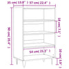 Schwarzer Schrank Una 57x35x90cm (Holz)