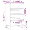 Betongrauer Schrank Nufarel 57x35x90cm (Holz)