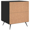 Schwarzer Nachttisch Josiah 40x35x47,5cm (2 Stück, Holz)