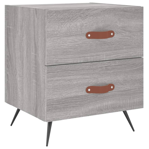 Graue Nachttische Josiah 40x35x47,5cm (2 Stück Holz)