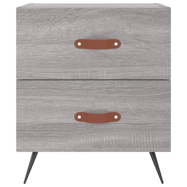 Graue Nachttische Josiah 40x35x47,5cm (2 Stück Holz)