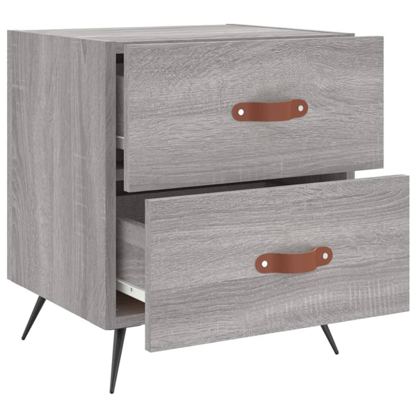 Graue Nachttische Josiah 40x35x47,5cm (2 Stück Holz)