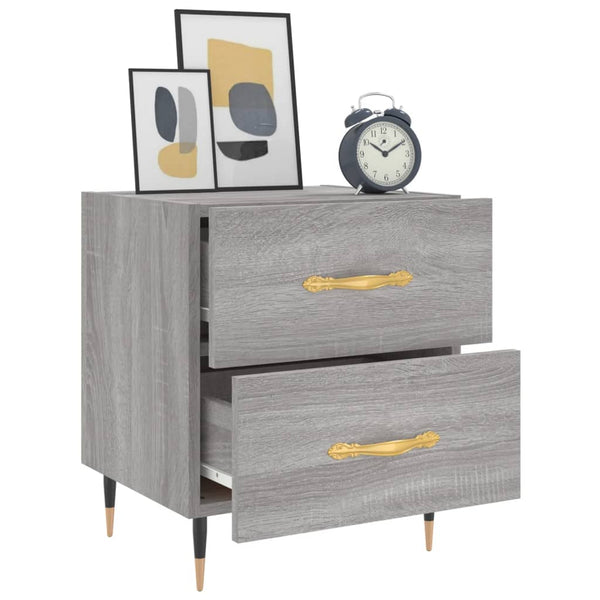 Grauer Nachttisch Boiangiu 40x35x47,5cm (Holz)
